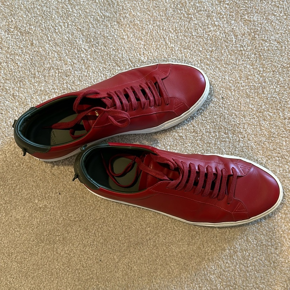 Givenchy Urban Street Leather Low Top - Red - Size 11